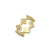 Gold & Diamond Satin Moroccan Flower Eternity Ring