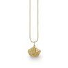 Gold & Diamond Scallop Shell Charm