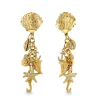 Gold & Diamond Sea Life Earring