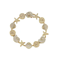 Gold & Diamond Sea Life Eternity Bracelet
