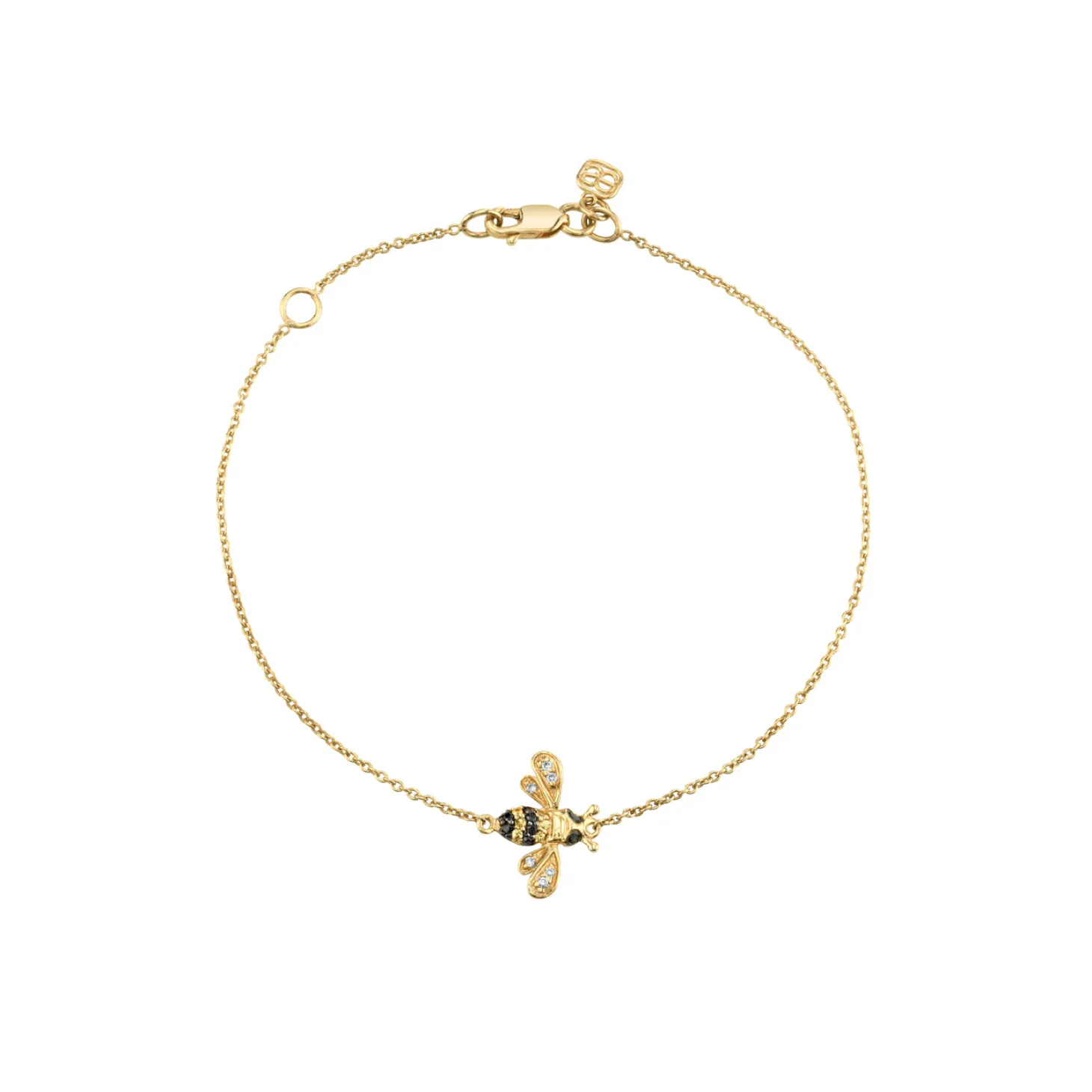 Gold & Diamond Small Bee Bracelet