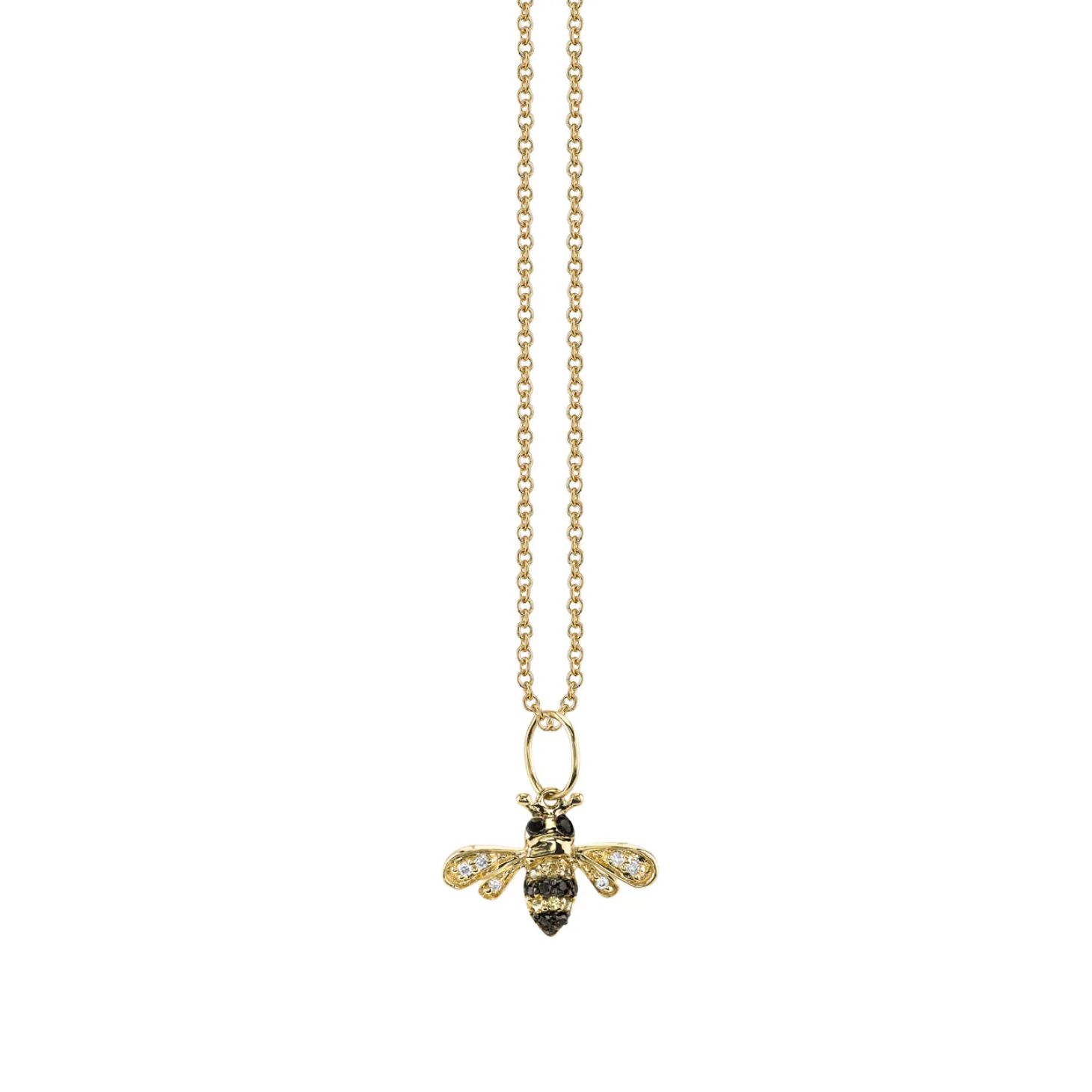 Gold & Diamond Small Bee Charm
