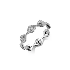 Gold & Diamond Small Bezel Eye Eternity Ring