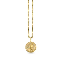 Gold & Diamond Small Birth of Venus Coin
