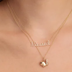 Gold & Diamond Small Blessed Necklace