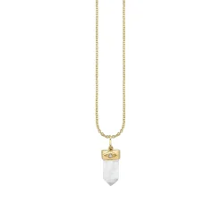 Gold & Diamond Small Carved Stone Charm