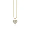 Gold & Diamond Small Cocktail Heart Charm