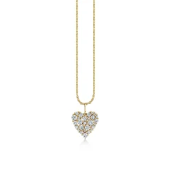 Gold & Diamond Small Cocktail Heart Charm
