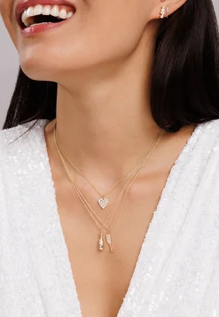 Gold & Diamond Small Cocktail Heart Charm