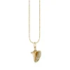 Gold & Diamond Small Conch Shell Charm