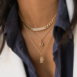 Gold & Diamond Small Conch Shell Charm