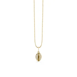 Gold & Diamond Small Cowrie Shell Charm