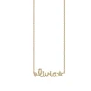 Gold & Diamond Small Custom Script Star Icon Necklace