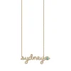 Gold & Diamond Small Custom Script Eye Icon Necklace