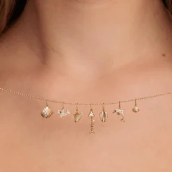 Gold & Diamond Small Dolphin Charm