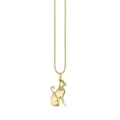 Gold & Diamond Small Egyptian Cat Charm