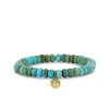 Gold & Diamond Small Eye Petals on Turquoise