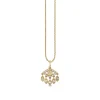 Gold & Diamond Small Eye With Marquise Eye Fringes Charm
