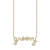 Gold & Diamond Small Groovy Necklace