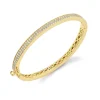 Gold & Diamond Small Hinge Bangle