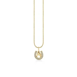 Gold & Diamond Small Horse Horseshoe Charm