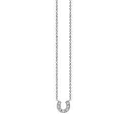 Gold & Diamond Small Horseshoe Necklace