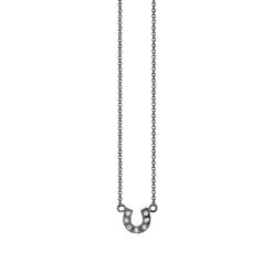 Gold & Diamond Small Horseshoe Necklace