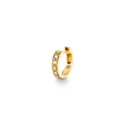 Gold & Diamond Small Huggie Hoops