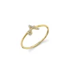 Gold & Diamond Small Initial Ring