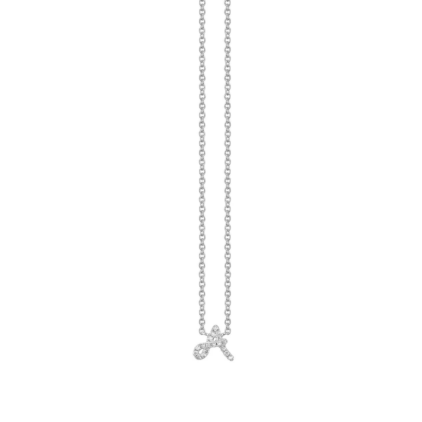 Gold & Diamond Small Initial Necklace