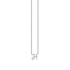 Gold & Diamond Small Initial Necklace