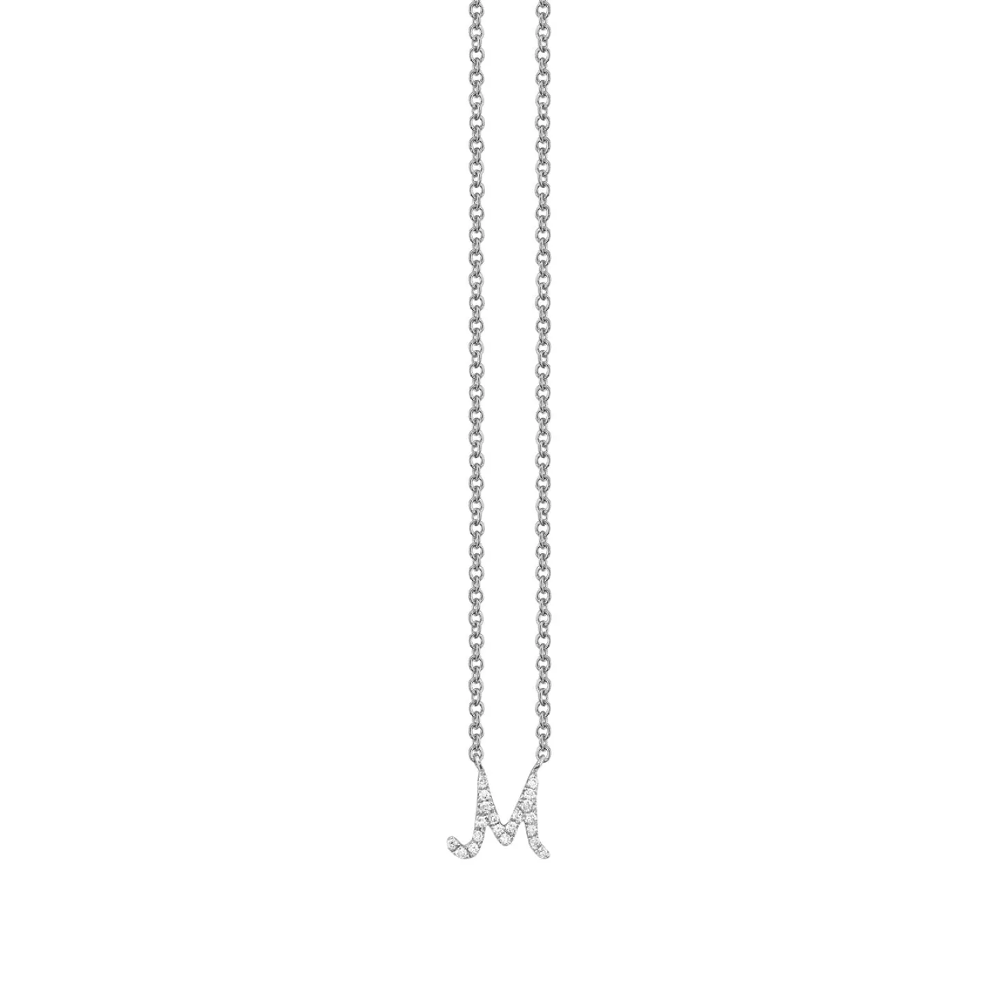 Gold & Diamond Small Initial Necklace