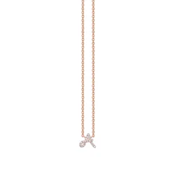 Gold & Diamond Small Initial Necklace