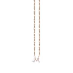 Gold & Diamond Small Initial Necklace