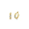 Gold & Diamond Small Link Hoop
