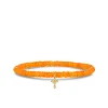 Gold & Diamond Small Marquise Eye Cross on Spessartite