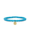 Gold & Diamond Small Marquise Eye Coin on Turquoise