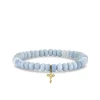 Gold & Diamond Small Marquise Eye Cross on African Opal