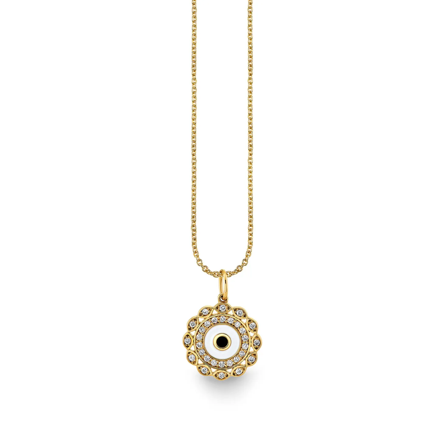 Gold & Diamond Small Marquise Eye Charm