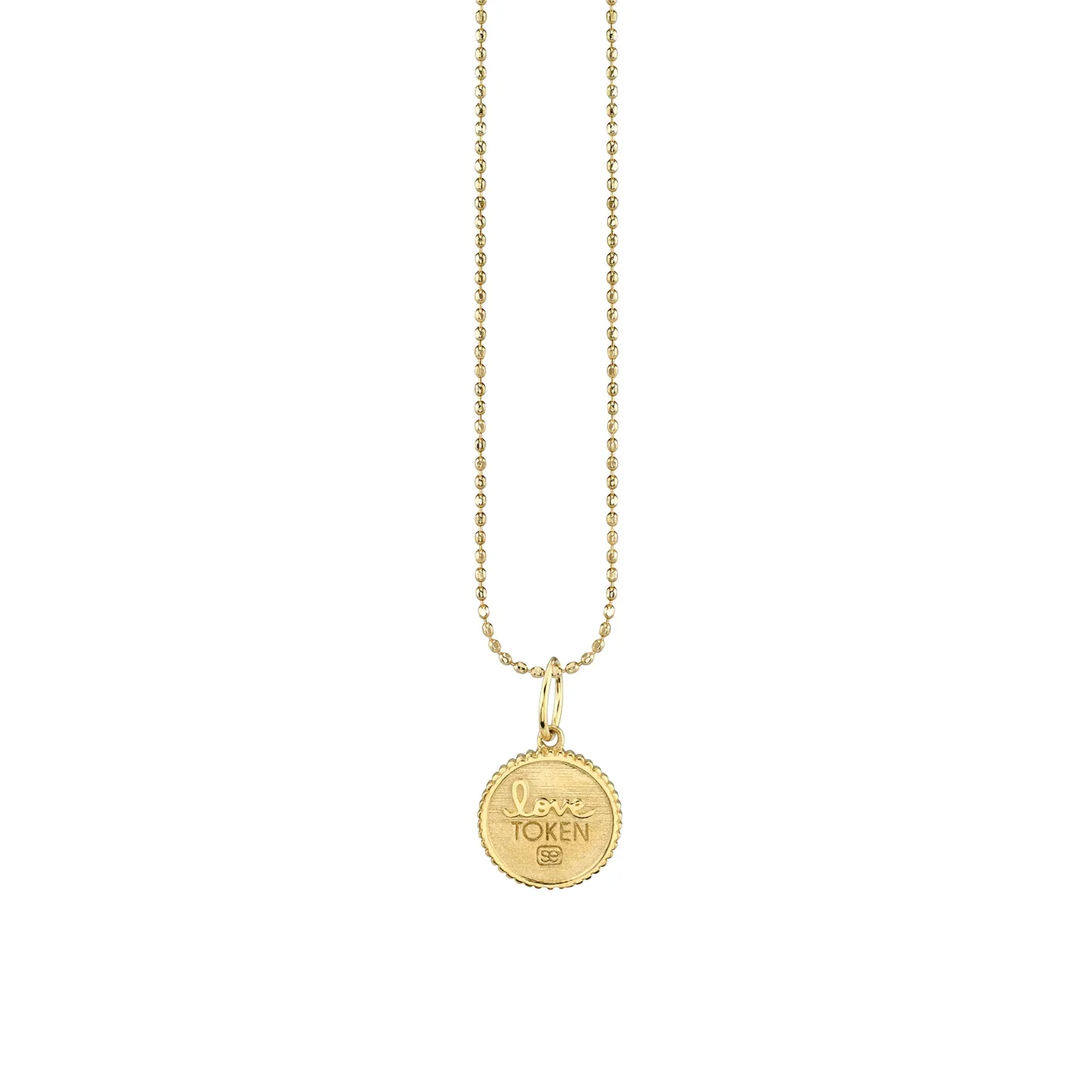 Gold & Diamond Small Marquise Eye Coin Charm
