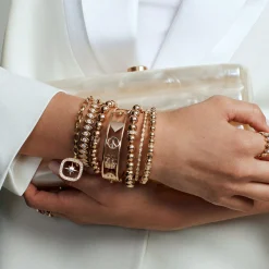 Gold & Diamond Small Marquise Eye Bangle
