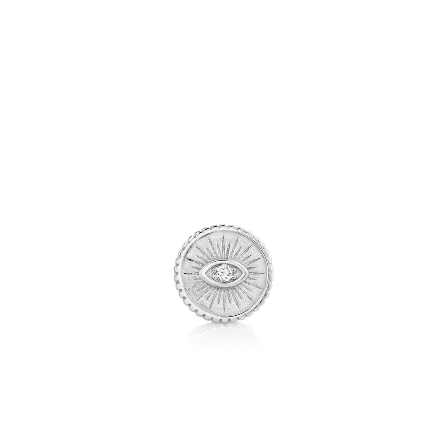 Gold & Diamond Small Marquise Eye Coin Stud