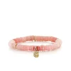 Gold & Diamond Small Nautilus Shell on Pink Opal