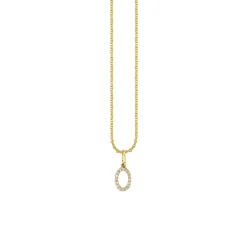 Gold & Diamond Small Number Charm