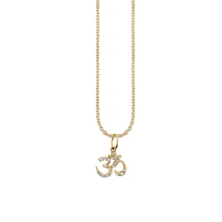 Gold & Diamond Small Om Charm