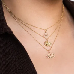 Gold & Diamond Small Om Charm