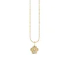 Gold & Diamond Small Paw Print Charm