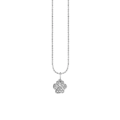 Gold & Diamond Small Paw Print Charm