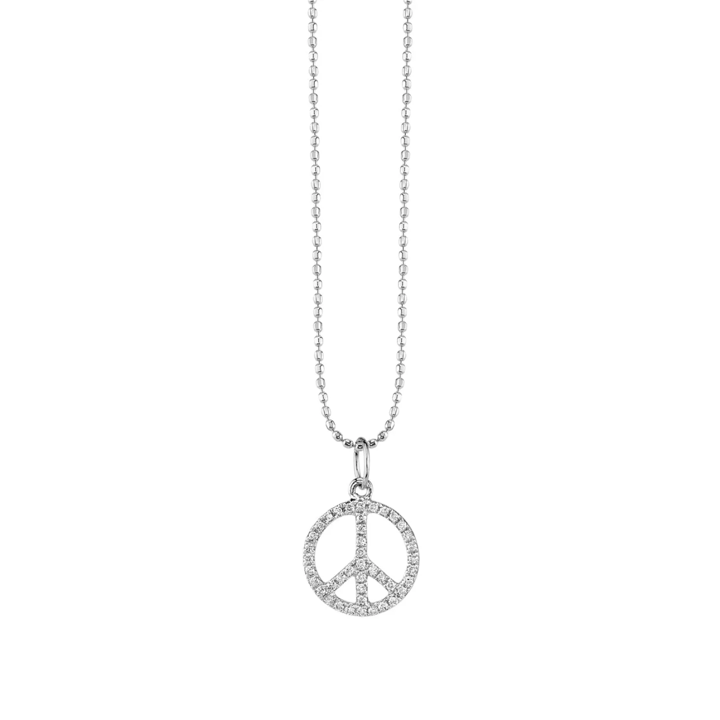 Gold & Diamond Small Peace Sign Charm