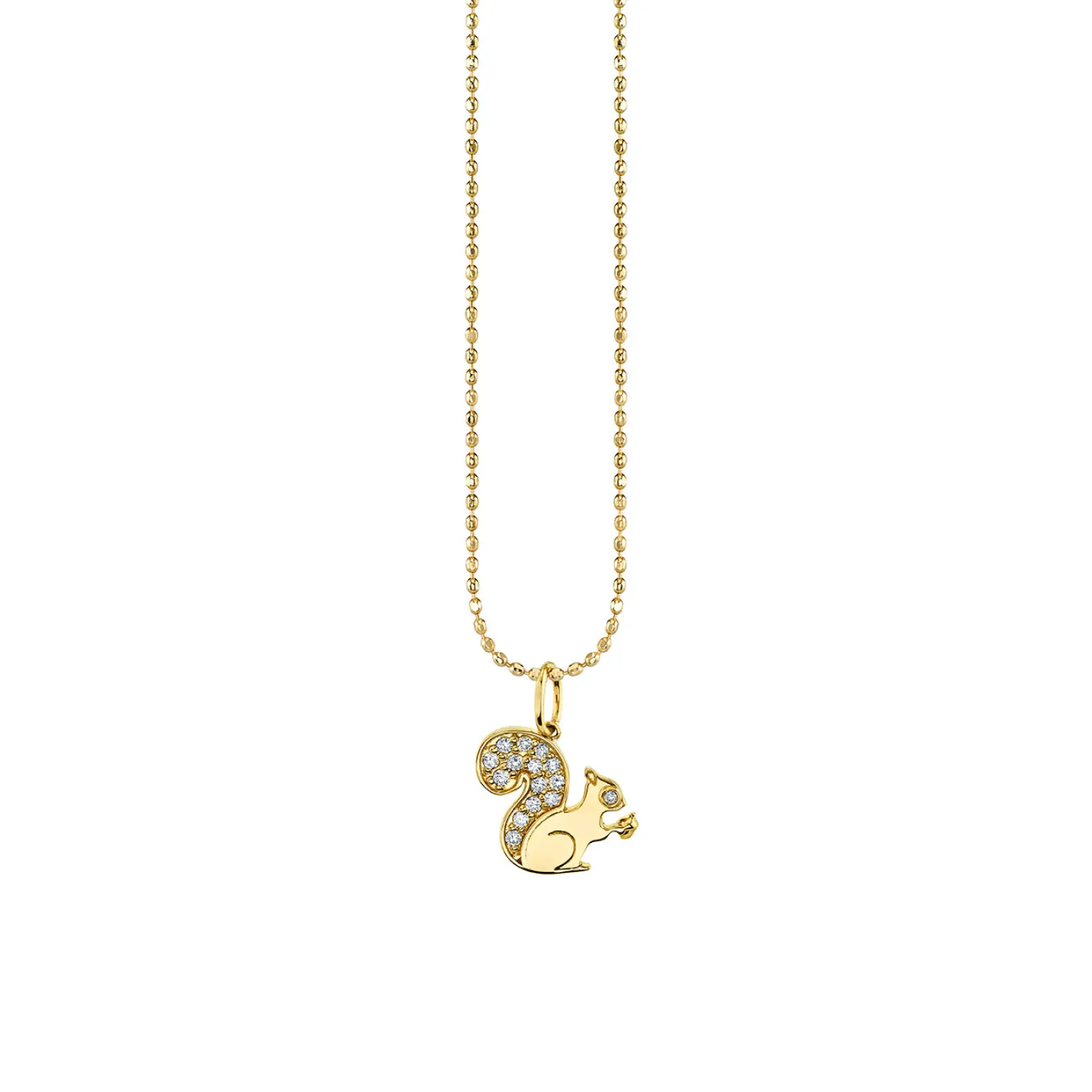 Gold & Diamond Small Squirrel Charm